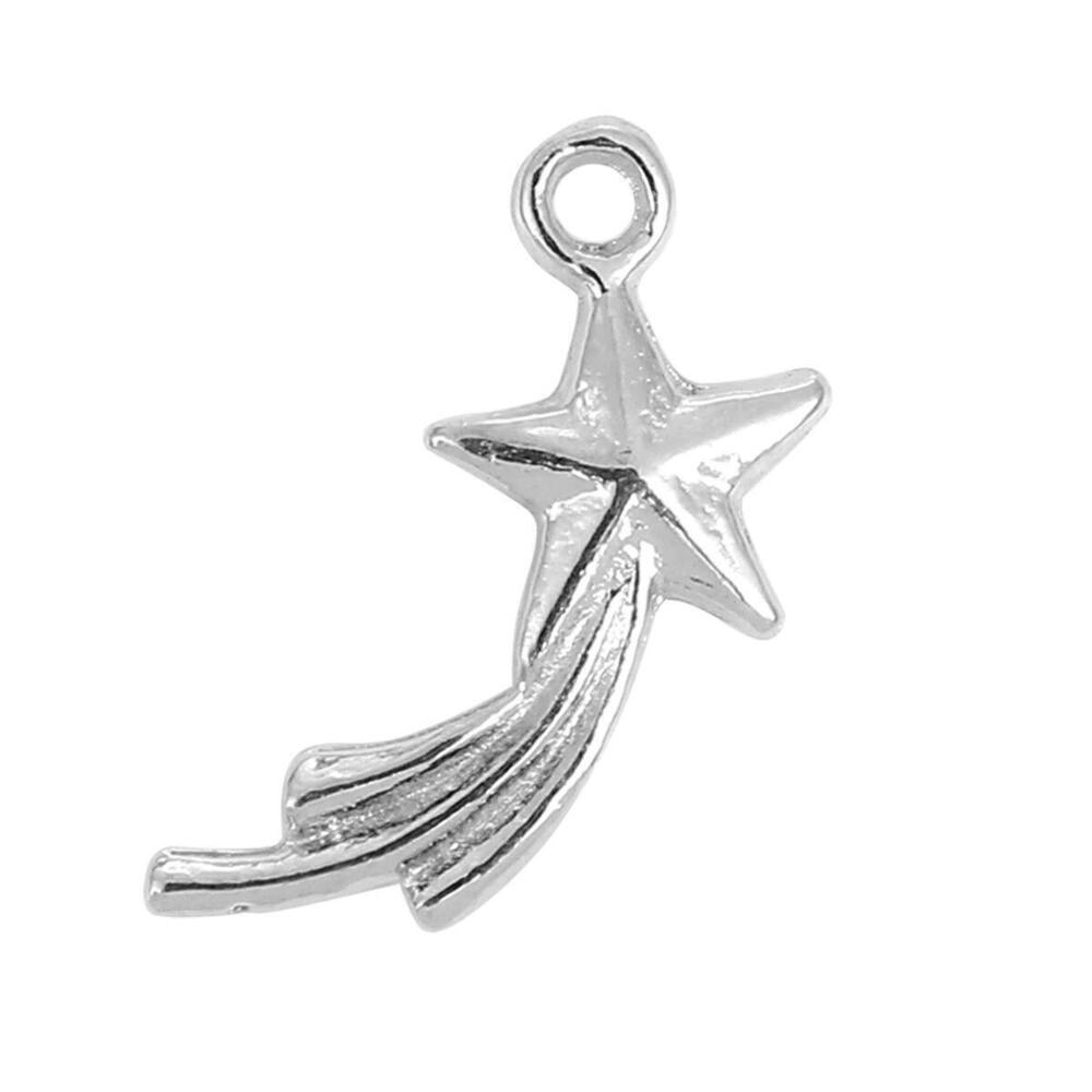 3301 Alloy Galaxy Charms Star Charms Pendants, 100PC/Pack, Silver Tone